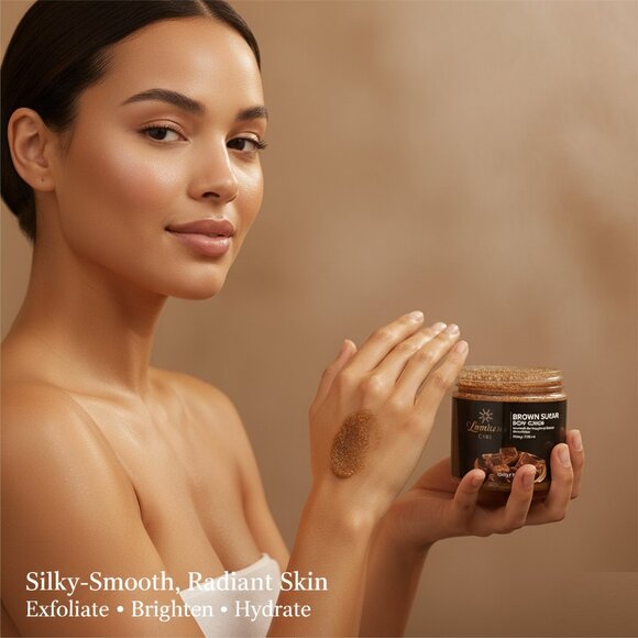 Luminous Care Brown Sugar Body Scrub | Sea Salt + Walnut Shell Exfoliating 200g - Picture 2 of 10